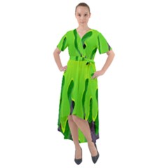 Slimed Front Wrap High Low Dress by VeataAtticus