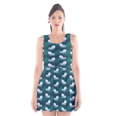 Cute Octopus Green Scoop Neck Skater Dress by trulycreative