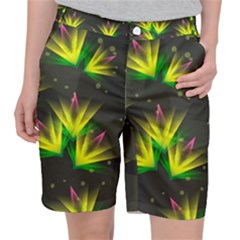 Floral Abstract Lines Pocket Shorts by HermanTelo