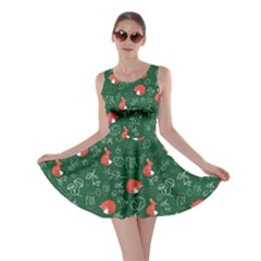 Cute Forest Fox Green Skater Dress by trulycreative