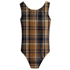 Tartan Design Kids  Cut-out Back One Piece Swimsuit by impacteesstreetwearfour