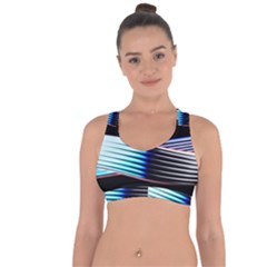 Motion Line Illustrations Cross String Back Sports Bra by HermanTelo