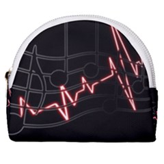 Music Wallpaper Heartbeat Melody Horseshoe Style Canvas Pouch by HermanTelo