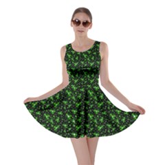 Shamrock Leaves Black Skater Dress by trulycreative