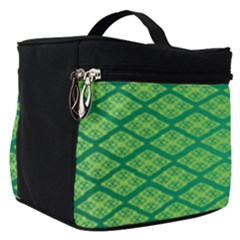 Pattern Texture Geometric Green Make Up Travel Bag (small) by Mariart