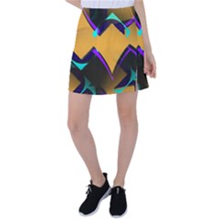 Geometric Gradient Psychedelic Tennis Skirt by HermanTelo