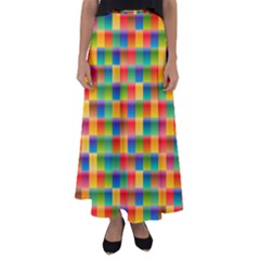 Background Colorful Abstract Flared Maxi Skirt by HermanTelo