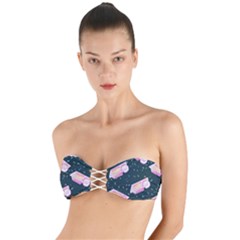 1 Arnold Dunkaroos Funfetti Print Dark Blue 1 Twist Bandeau Bikini Top by elizabethjonesstyling