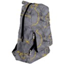 Marble neon retro light gray with gold yellow veins texture floor background retro neon 80s style neon colors print luxuous real marble Travelers  Backpack View2