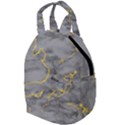 Marble neon retro light gray with gold yellow veins texture floor background retro neon 80s style neon colors print luxuous real marble Travel Backpacks View1