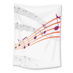 Music Notes Clef Sound Medium Tapestry by HermanTelo