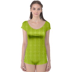 Background Texture Pattern Green Boyleg Leotard  by HermanTelo