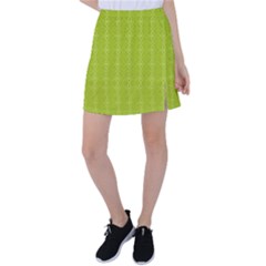 Background Texture Pattern Green Tennis Skirt by HermanTelo