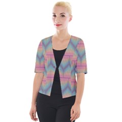 Pattern Background Texture Colorful Cropped Button Cardigan by HermanTelo