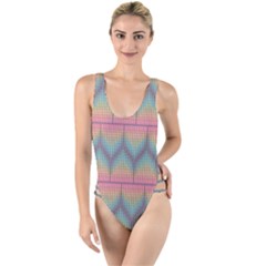 Pattern Background Texture Colorful High Leg Strappy Swimsuit by HermanTelo