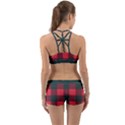 Canadian Lumberjack red and black plaid Canada Back Web Gym Set View2