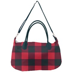 Canadian Lumberjack Red And Black Plaid Canada Removal Strap Handbag by snek