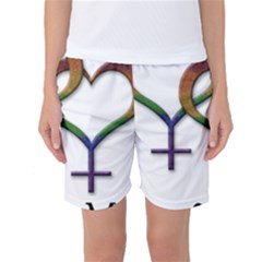 Mrs  And Mrs  Women s Basketball Shorts by LiveLoudGraphics