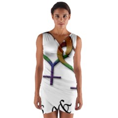 Mrs  And Mrs  Wrap Front Bodycon Dress by LiveLoudGraphics