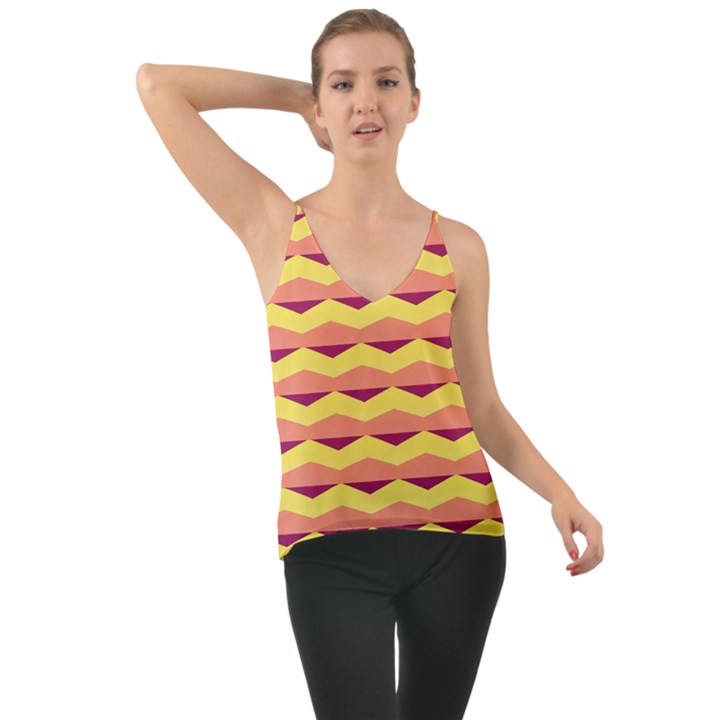 Background Colorful Chevron Chiffon Cami