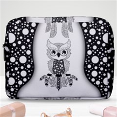 Cute Little Mandala Owl Make Up Pouch (large) by FantasyWorld7