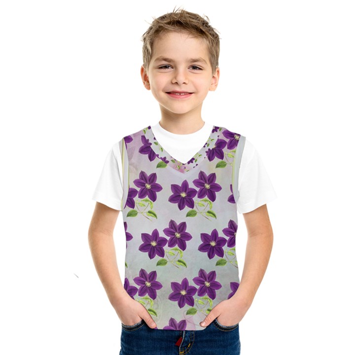 Purple Flower Kids  SportsWear