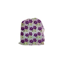 Purple Flower Drawstring Pouch (xs) by HermanTelo