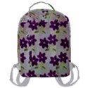 Purple Flower Flap Pocket Backpack (Large) View3