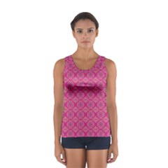 Background Texture Pattern Mandala Sport Tank Top  by HermanTelo