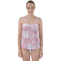 Degrade Rose/blanc Twist Front Tankini Set by kcreatif