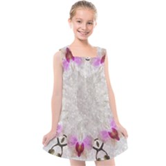 Aquarelle Orchidée Kids  Cross Back Dress by kcreatif