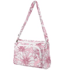 Pink Flowers Front Pocket Crossbody Bag by Sobalvarro