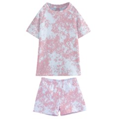 Degrade Rose/blanc Kids  Swim Tee And Shorts Set by kcreatif