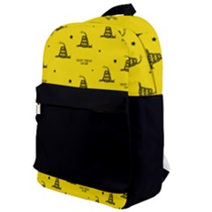 Gadsden Flag Don t Tread On Me Yellow And Black Pattern With American Stars Classic Backpack by snek