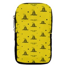 Gadsden Flag Don t Tread On Me Yellow And Black Pattern With American Stars Waist Pouch (large) by snek