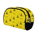 Gadsden Flag Don t tread on me Yellow and Black Pattern with american stars Makeup Case (Small) View2