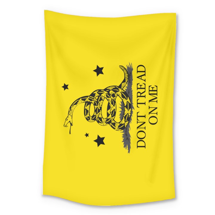 Gadsden Flag Don t tread on me Yellow and Black Pattern with american stars Large Tapestry