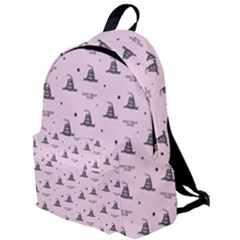 Gadsden Flag Don t Tread On Me Light Pink And Black Pattern With American Stars The Plain Backpack by snek