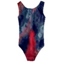 Dégradé Bleu foncé/Rouge Kids  Cut-Out Back One Piece Swimsuit View1