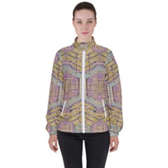 Temple Of Wood With A Touch Of Japan Women s High Neck Windbreaker by pepitasart