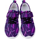 Retrowave Aesthetic vaporwave retro memphis pattern 80s design geometric shapes futurist purple pink blue neon light Women s Velcro Strap Shoes View1