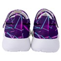 Retrowave Aesthetic vaporwave retro memphis pattern 80s design geometric shapes futurist purple pink blue neon light Women s Velcro Strap Shoes View4