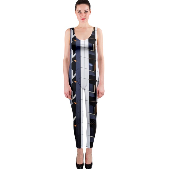 Architecture Building Pattern One Piece Catsuit