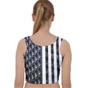 Architecture Building Pattern Velvet Racer Back Crop Top View2