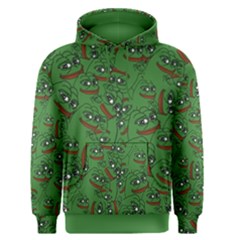 Pepe The Frog Perfect A-ok Handsign Pattern Praise Kek Kekistan Smug Smile Meme Green Background Men s Pullover Hoodie by snek