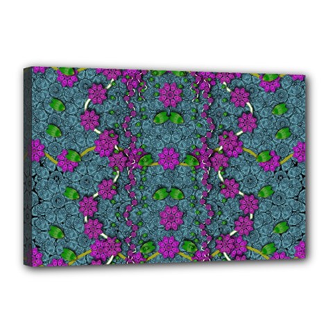 The Most Beautiful Flower Forest On Earth Canvas 18  X 12  (stretched) by pepitasart