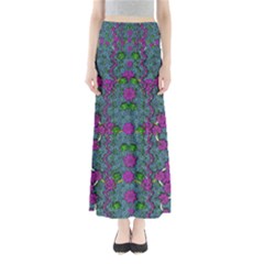 The Most Beautiful Flower Forest On Earth Full Length Maxi Skirt by pepitasart