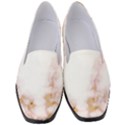 Pink and white Marble texture with gold intrusions Pale Rose Background Women s Classic Loafer Heels View1