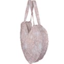 Rose Gold Pink Glitters metallic finish party texture imitation pattern Giant Heart Shaped Tote View3