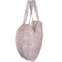 Rose Gold Pink Glitters metallic finish party texture imitation pattern Giant Heart Shaped Tote View4